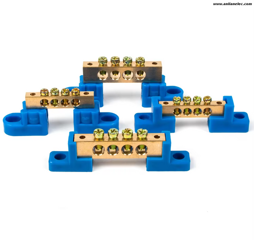 Bloco terminal de lat&atilde;o de barramento de aterramento de ponte de suporte ajust&aacute;vel